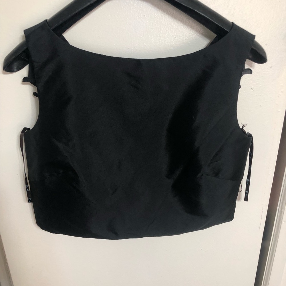 Camille La Vie crop top with skirt gown